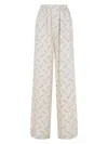 Balenciaga Luxurious Pyjama Pants For Women In Nude & Neutrals