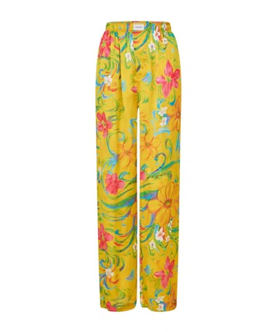 Balenciaga Women's Pyjama Trousers In Yellow
