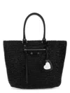 Balenciaga Large Structured Raffia Shopping Bag