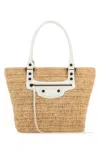 Balenciaga Women Raffia Small Le City Bucket Bag