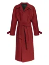 Balenciaga Women Raglan Coat In Red