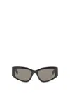 Balenciaga Nano Rectangular Sunglasses Thick Frame Arms In Brown