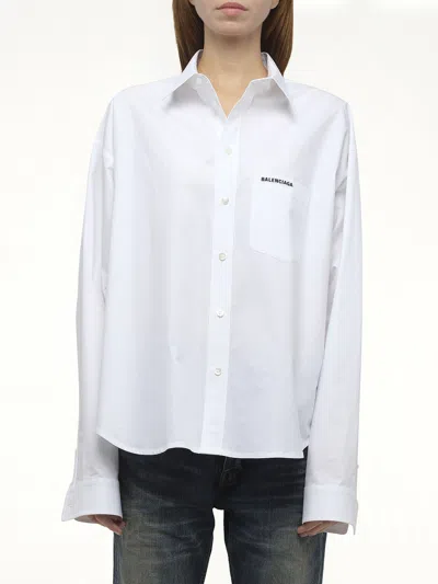 Balenciaga Women's Regenerative Cotton Regular Shirt