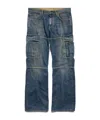 Balenciaga Blue Cargo Regular Jeans With A Faded Effect