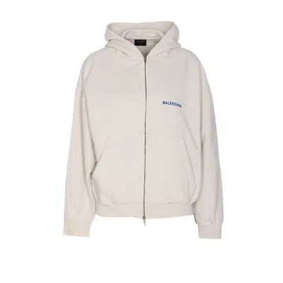 BALENCIAGA BALENCIAGA WOMEN REGULAR FIT ZIP HOODIE BALENCIAGA BACK