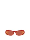 Balenciaga Reverse Xpander Rectangle Sunglasses Red In Multicolor