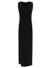 Balenciaga Women Ribbed Jersey Sleeveless Dress In Black