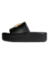Balenciaga Rise Nappa Leather Sandals In Black