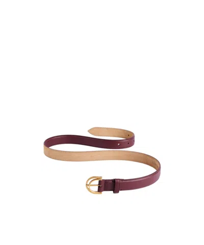 Balenciaga Women's Rodeo Belt  In Dark Burgundy