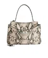 Balenciaga Medium Rodeo Python Print Leather Top Handle Bag In Neutral