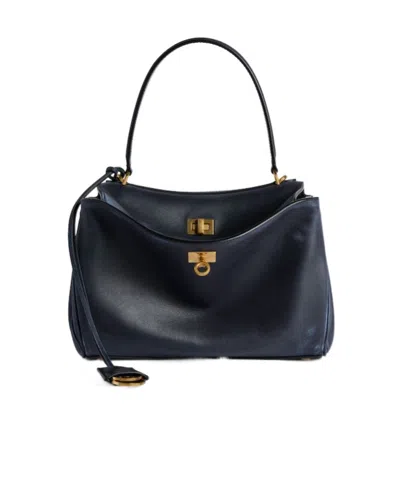 Balenciaga Women's Rodeo Handbag Small In Marine Blue