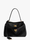 Balenciaga Rodeo Medium Smooth Leather Hand Bags In Black
