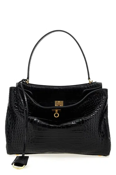 Balenciaga Women 'rodeo M' Handbag In Black