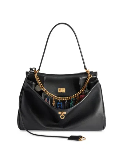 Balenciaga Women's Rodeo Medium Handbag With Ny Souvenirs Charms In Black