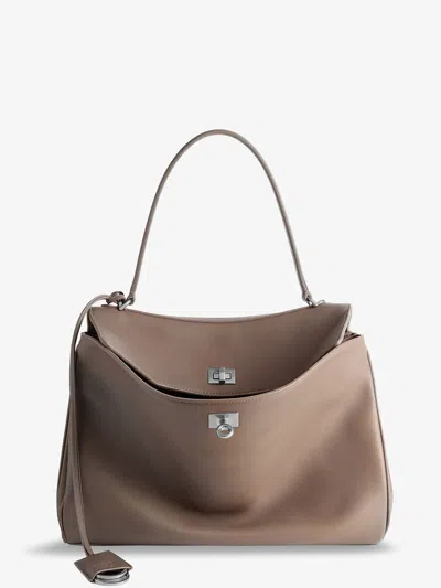Balenciaga Women Rodeo Medium Leather Crossbody Bag In Brown