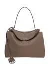 Balenciaga Women Rodeo Medium Leather Handbag In Nude