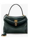 Balenciaga Dark Green Leather Mini Rodeo Handbag In Green