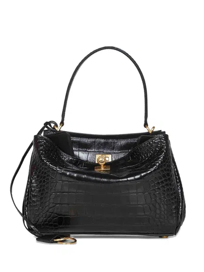 Balenciaga Women Rodeo Small Leather Handbag In Multi