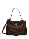 Balenciaga Small Rodeo Suede Leather Top-handle Shoulder Bag In Brown