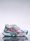 Balenciaga Mesh And Nylon Multicolor Worn-out Effect Runner Sneakers Shoes In Multi