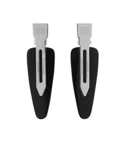 Balenciaga Women's Salon Bb Clip Set 2 In Silver/black In Multi