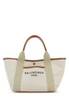 Balenciaga Sand Canvas Small Biarritz Shopping Bag