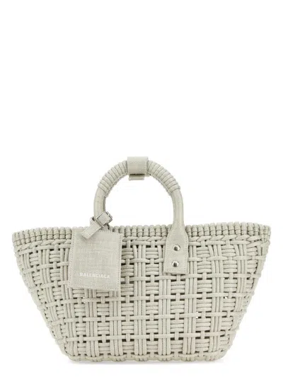 Balenciaga Women's Sand Raffia Bistro Xs Handbag In Brown