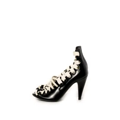 Balenciaga Sandal Leather In Black/white