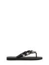 Balenciaga Cagole Flip-flops With Iconic Metal Details In Black
