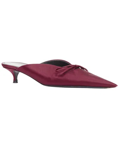 Balenciaga Women's Satin Burgundy Satin Bow Mule (authentic Pre-loved)