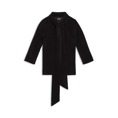 Pre-owned Balenciaga Women's Scarf Fitted Turtleneck In Black