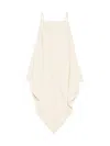 Balenciaga Scarf-inspired Wool And Silk Crepe Top In Ivory In White