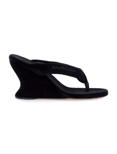 Balenciaga Thong Flip-flop Sandals In Black