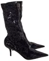 Balenciaga Knife High Heel Sock Booties In Black S