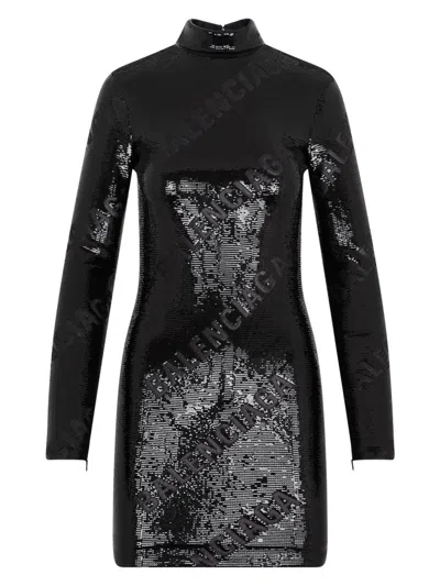 BALENCIAGA WOMEN'S SEQUINS MINI DRESS