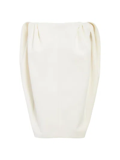 Balenciaga Women's Short Sack Dress In White