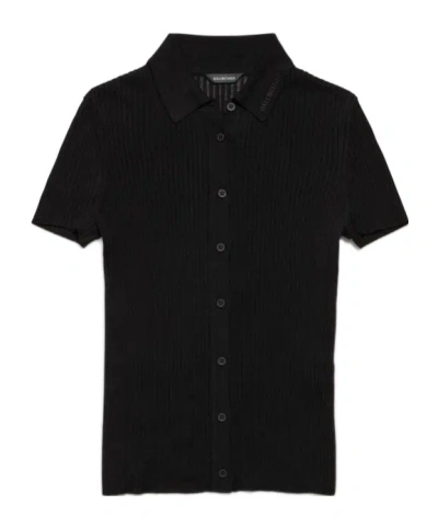 Balenciaga Women's Short Sleeve Shirt  In Black