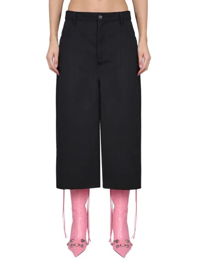 Balenciaga Relaxed Fit Loose Shorts For Women In Black