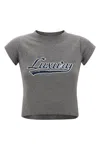 Balenciaga Casual Top With Short Sleeves And Print In Gray