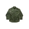 Balenciaga Crocodile Print Satin Button Down Cocoon Blouse In 3001