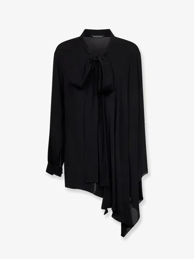 BALENCIAGA BALENCIAGA WOMEN SILK SHIRT WITH BOW