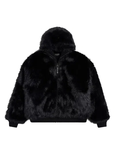 Balenciaga Women's Ski Zip-up Hoodie In Black