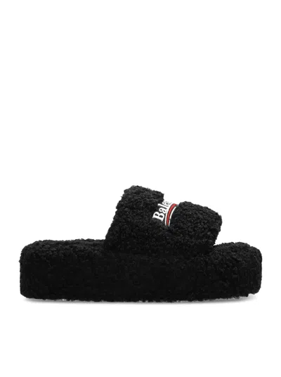 BALENCIAGA BALENCIAGA WOMEN SLIPPERS PLATFORM IN SHEARLING