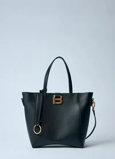 Balenciaga Women Small Hourglass Soft Tote Bag In Black