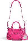 Balenciaga Fuchsia Neo Cagole Small Satchel Bag In Pink