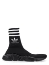 Balenciaga X Adidas Speed Sneakers In Black