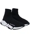 Balenciaga Black Stretch Fabric Speed 2.0 Sneakers In Multi