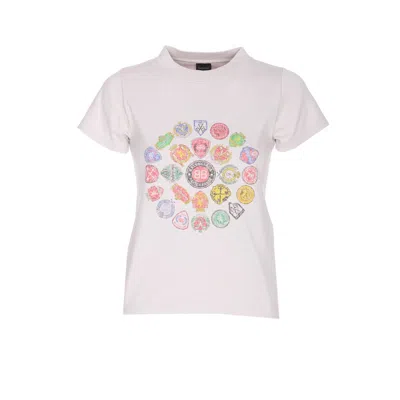 BALENCIAGA BALENCIAGA WOMEN SPIRAL CREST FITTED T-SHIRT