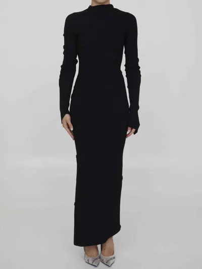 Balenciaga Women Spiral Maxi Dress In Black