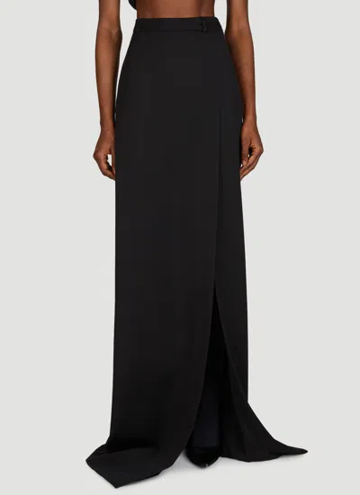 Balenciaga Women Split Tailored Skirt In Black